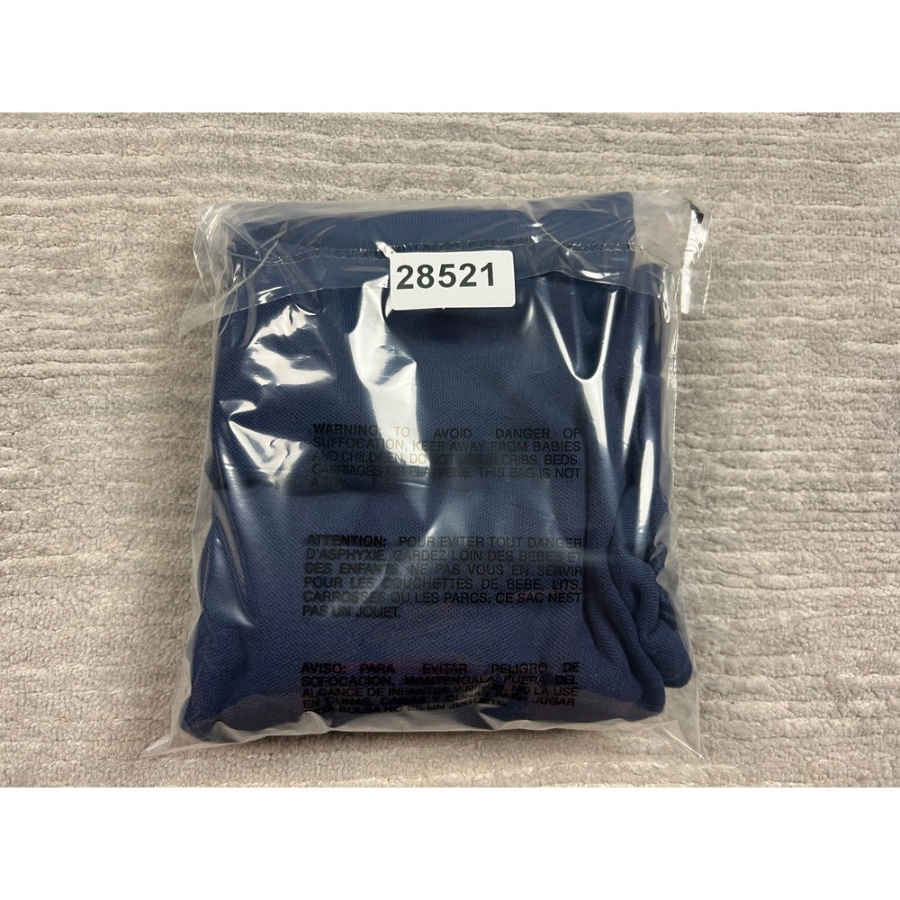 Chesterfield Polo Shirt Men 2XL Navy Blue Short Sleeve Pocket Pique Casual Solid - Picture 9 of 9